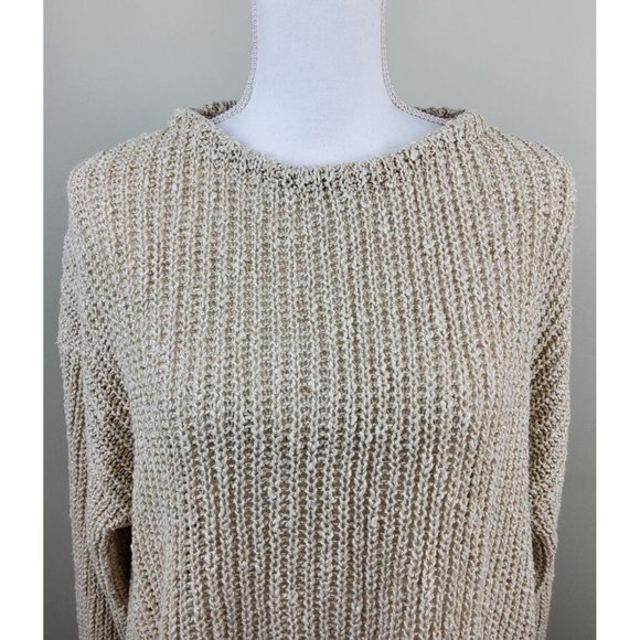 Green Label Relaxing United Arrows Knit Sweater Beige One Size - Picture 3 of 5
